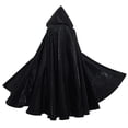 thumbnail image 4 of Bata de vampiro brujería larga para adulto, capa con capucha, disfraz de Cosplay para fiesta de Halloween, color negro y rojo, capa Medieval, 2023, 4 of 4