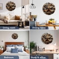 thumbnail image 2 of Wall Clock 14 Inch Vintage Farmhouse Barn Star Round Silent Decorative Wall Clocks Battery Operated for Living Room Bedroom Kitchen Classroom Decor, Rustic Wood Textured Striped,Large, 2 of 7