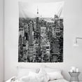 thumbnail image 1 of New York Tapestry, Panorama of Manhattan High Buildings of City Famous Monument USA Black and White Photo, Wall Hanging for Bedroom Living Room Dorm Decor, 60W X 80L Inches, Grey, by Ambesonne, 1 of 2