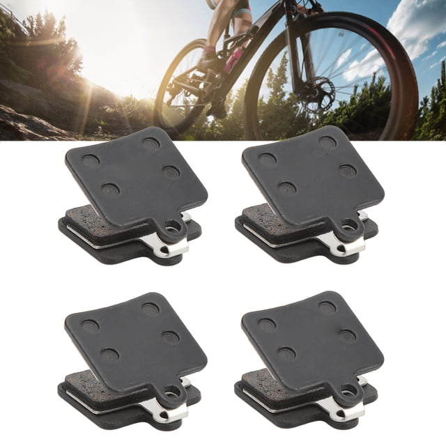 Plaquettes de Frein en Résine, 4 Pcs Plaquettes de Frein en Résine Semi-Métalliques Résistantes à la Chaleur Plaquettes de Frein à Disque de Vélo de Remplacement pour Vélo de Montagne