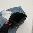 thumbnail image 4 of Bolsa Bandolera acolchada de algodón, bandolera acolchada, de mano para mujer (negro) Ehuebsd Para Estrenar, 4 of 9