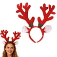 thumbnail image 5 of Selrti Christmas Headbands Cute Reindeer Antlers Headbands with Bell Christmas Animal Ear Hair Bands for Women Holiday Party Cosplay, 5 of 7