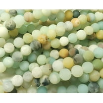8mm Amazonite Matte Round Beads Genuine Gemstone Natural Jewelry Making