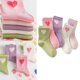 thumbnail image 2 of Kids Everyday Medium Crew Socks 5 Pairs Elastic Ankle Support Polyester Selection Skin Safe For Active Children Random color 3, 2 of 4