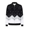 thumbnail image 6 of Ruimatai Women's Printed Long Sleeve Jacket Casual Loose Fit Zippered Outerwear Top with Pockets Comfortable Polyester Fashion Coat, 6 of 6