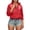 Red, variant on Womens Oversized Hoodies Distressed Denim Asymmetrical Jacket Long Sleeve Half Zipper Cowl Neck with Pockets Athletic Hooded Pullover Sweatshirt