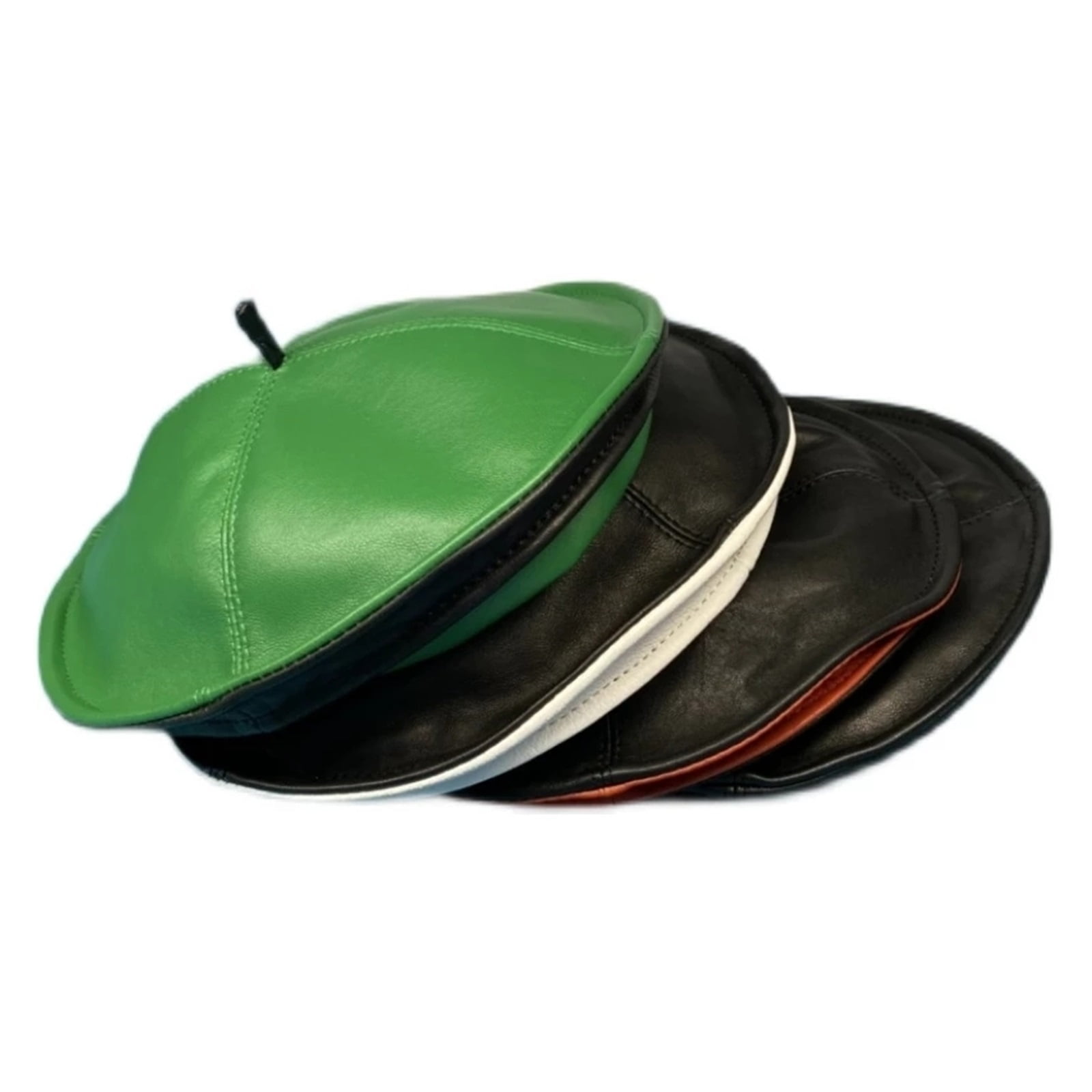 New Fashion Lambskin Women Winter British Genuine Leather Painter Hat Female Retro Korean Octagonal Bonnet Colour Beret ,Unisex