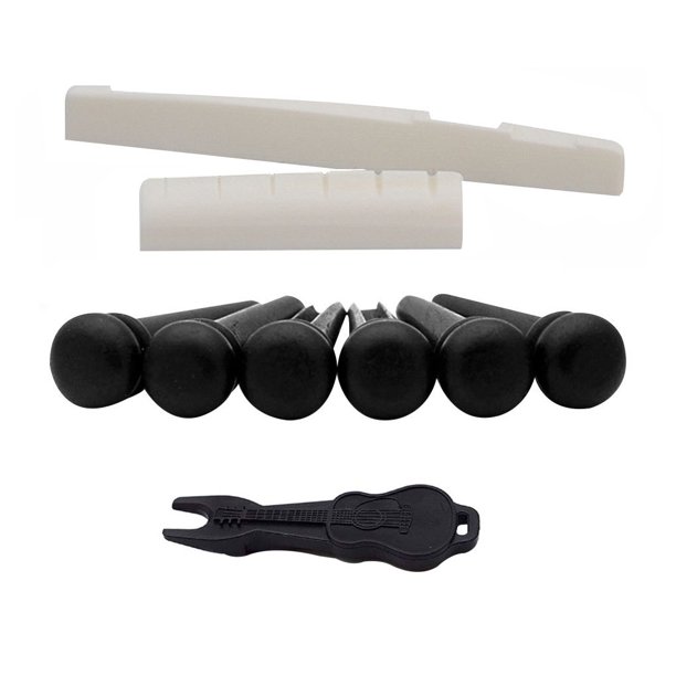 Eigraketly 6 uds guitarra popular puente Pin cuerda extremo clavija cuerda hueso sillín cuello tuerca guitarra reparación hacer piezas Accesorios para instrumentos musicales Eigraketly OD3140-00B