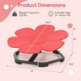 thumbnail image 3 of Costway Kids Sensory Swivel Chair with Non-Slip Metal Base for Autistic Kids Indoor Outdoor Red Petal, 3 of 10