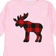 thumbnail image 4 of Inktastic Moose Silhouette Plaid Boys or Girls Long Sleeve Toddler T-Shirt, 4 of 5