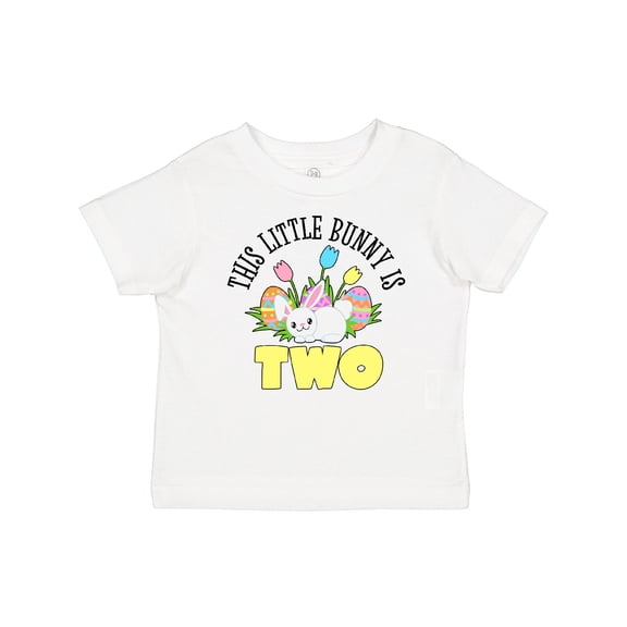 Inktastic This Little Bunny is Two Cute Easter Birthday Boys or Girls Baby T-Shirt