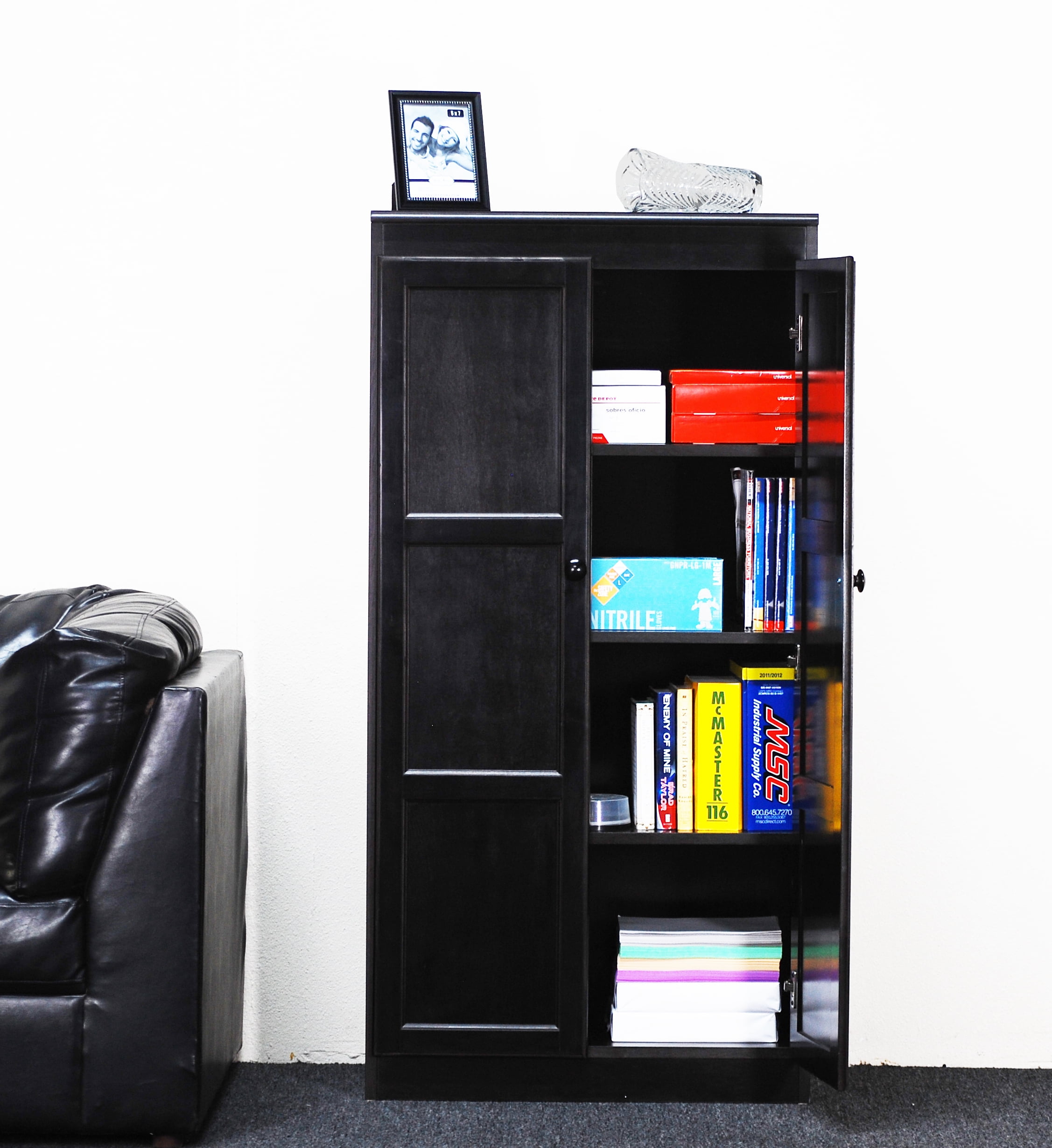 Concepts in Wood Storage 60 inch with 4 Shelves Espresso