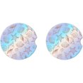 thumbnail image 2 of SPEKSEE Starfish Shells Print Ceramic Car Interior Coasters 2 Pack, Anti Slip 2.56 Inch Absorbent Cup Mat Interior Accessories Fit for Most Cars, 2 of 7