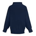 thumbnail image 5 of Ladies Fashion Sweater Solid Color High Neck Slim Fit Knit Sweater, Versatile and Warm, Ideal for Layering and Daily Casual Use,Blue,L, 5 of 6