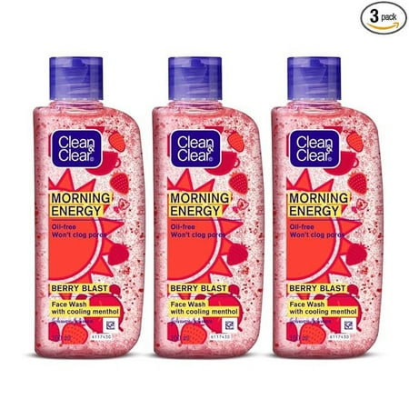 Clean & Clear Morning Energy Facewash, Berry, 100ml (Pack Of 3)