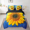 thumbnail image 2 of Sunflower Comforter Set Twin Size with Sheets -7 Pieces Bed in a Bag Garden Plant Flower Bedding Sets,Yellow Blue Botanical Floral Bed Set with Comforter,Sheets,Pillowcases & Shams, 2 of 5