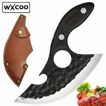 WXCOO 1pc, Kitchen Knife, Stainless Steel 4.9in Hand Forged Boning Knife Cheese Pizza Small Pocket Kitchen Knives Stainless Steel Slicing Cooking Mini Knife with Sheath