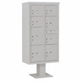 thumbnail image 3 of Salsbury Industries Pedestal Mounted 9 Door Front Load 4C Horizontal Cluster Box Unit  with 8 Parcel Locker, 3 of 6