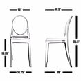 thumbnail image 2 of Nicer Furniture Polycarbonate Plastic Transparent Crystal Side Chair without Arms, 2 of 5
