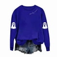 thumbnail image 4 of cocolona Halloween Sweatshirts for Women Fall Winter Crewneck Long Sleeve Graphic Tops Casual Lightweight Oversized Sweatshirt, 4 of 6