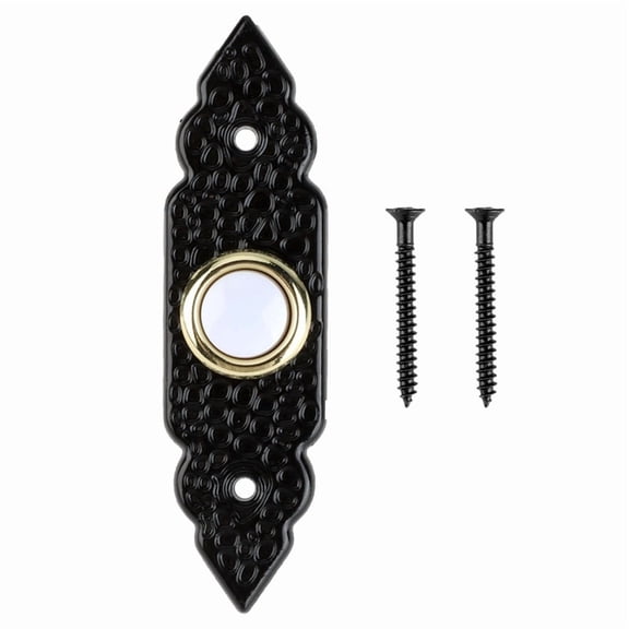 Vintage Style Wired Doorbell Button with Glow, Universal and Easy Installation, Classic Brass Finish for Home