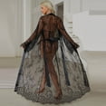 thumbnail image 6 of uublik Lace Robes For Women Loungewear Dress Lace Sleepwear Housecoat Nightgown Long Bathrobe Black, 6 of 6