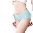 thumbnail image 2 of loopsun Womens Briefs,Women's Ice Silk Traceless Mid Waist Large Honeycomb Underwear For Women, 2 of 5