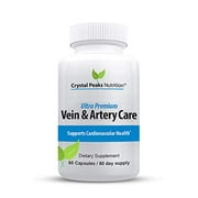 Vein and Artery Care, Promotes Optimal Cardiovascular System and Heart Health, Circulation and Vein Support for Healthy Legs. 60 Capsules, 60-Day Supply - Crystal Peaks Nutrition