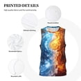 thumbnail image 3 of Sikiie Red And Blue Flame Waves Basketball Jersey Reversible Men's Mesh Athletic Sports Shirts Training Practice S-4XLLarge, 3 of 6