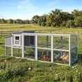 thumbnail image 2 of PawHut Large Chicken Coop, Wooden Hen House with Covered Run, 2 of 10