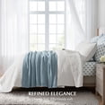 thumbnail image 4 of EVERGRACE Chunky Chenille Knit Throw Blanket for Couch, Soft Luxurious Moss Stitch Blankets for Bed, Cozy Decorative Farmhouse Knitted Throws for Sofa, Chambray Blue, 60" x 80", 4 of 8