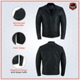 thumbnail image 4 of Daniel Smart Men Motorcycle Lambskin leather Jacket Classic Black Biker Leather Jacket Fully Lined and Durable., 4 of 7