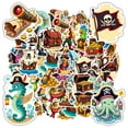 thumbnail image 3 of 35pcs-50pcs Pirate Adventure Stickers Stationery Stickers Nautical Kids Stickers Funny Graffiti Decals for Luggage Suitcase Laptop, 3 of 9