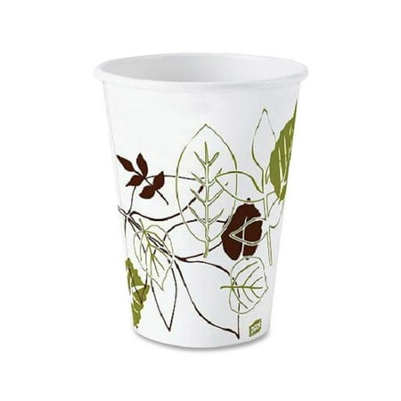 8 oz Pathways Paper Hot Cups - White/Green (50/Pack)