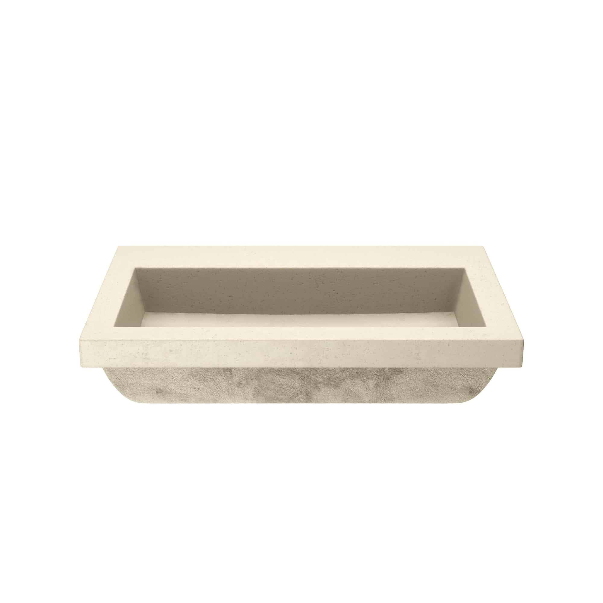 Native Trails NSL3019-SX Nativestone 30" Rectangular Concrete Drop In Bathroom Sink -
