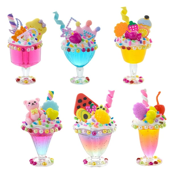 juguetes ,Favores de la fiesta del premio de los juguetes DIY,Copas de Cake Slime masilla decorativa Juguetes,Slime Making Party Favors Estilo A Sunnimix juguetes de limo