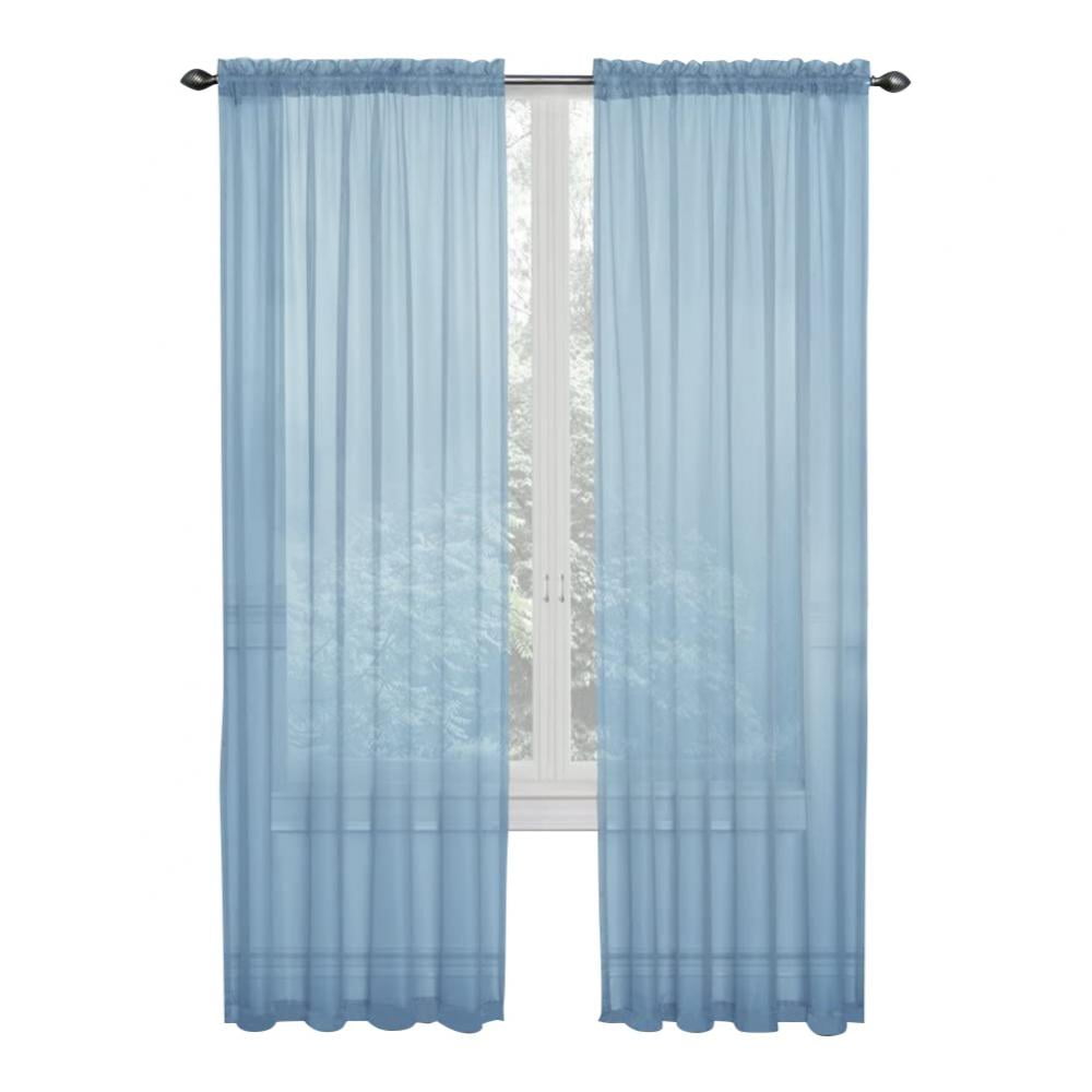 1 Panel Sheer Curtains 39 Inches Width X 79 Length Rod Pocket Voile