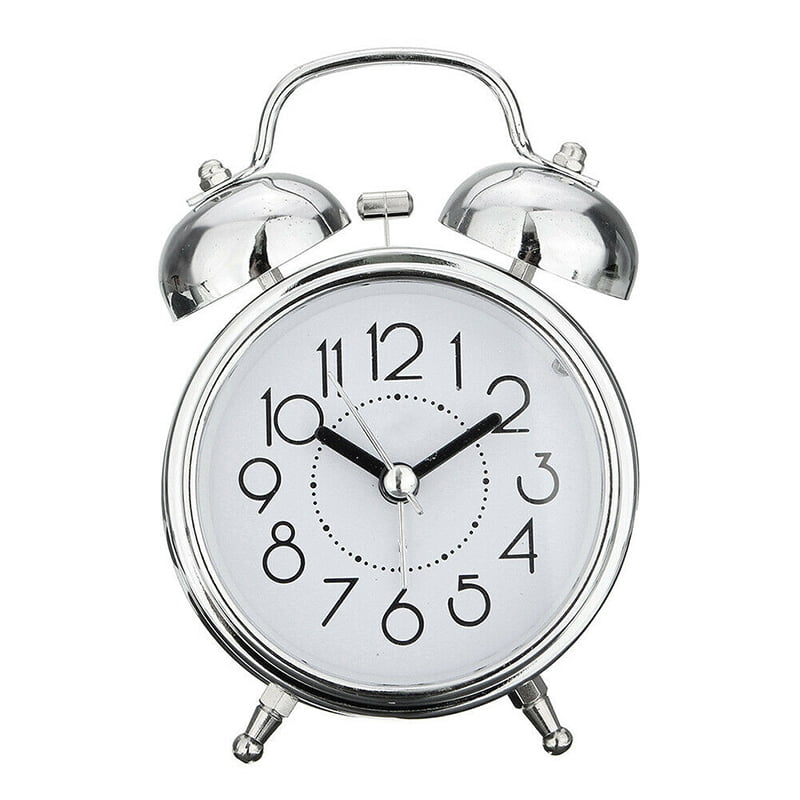 Lemonbest 3 Inch Retro Bronze Alarm Clock Exquisite Desktop Metal Bell