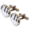 thumbnail image 4 of 2pcs Men Cufflinks Studs Creative Piano Pattern Cuff Links for Suit Shirts Clothes Jewelries, 4 of 9