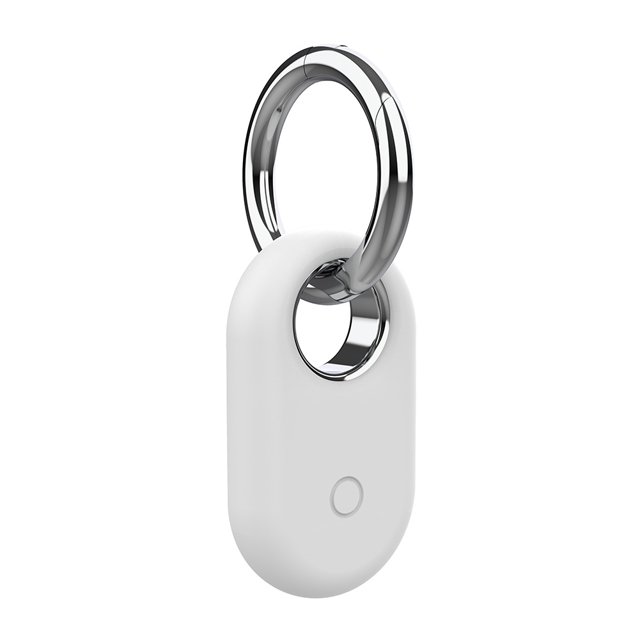 Funda Silicona Antiarañazos A Prueba Golpes Con Llavero para Galaxy SmartTag2 (blanco)