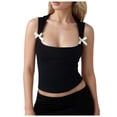 thumbnail image 5 of Ticikt Women's Quick-Dry Fitness Camisole with Supportive String Design for Running and Wear,Color:Black, 5 of 8