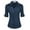 Navy Blue, variant on Zeagoo Womens 3/4 Sleeve Collared Button Down Shirt Summer Cotton Slim Fit Work Dress Shirts Office Formal Blouse
