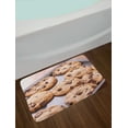 thumbnail image 2 of Cookie Bath Mat, Chocolate Chip Snacks on a Tray Baking Themed Food Photography Dessert Time Concept, Plush Bathroom Decor Mat with Non Slip Backing, 29.5" X 17.5", Multicolor, by Ambesonne, 2 of 2