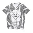 thumbnail image 1 of Camiseta de Geométrica Perro Gráfico Hombres Cuello en de - L se describe Yinane hombres camiseta moda, 1 of 8