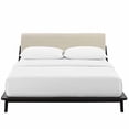 thumbnail image 4 of Modway Luella Upholstered Fabric Queen Sled Platform Bed Frame With Headboard In Cappuccino Beige, 4 of 5
