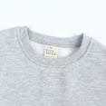 thumbnail image 4 of Qiangong Children's Babies Pullover Solid Color Plus Sweatshirt Unisex Pullover Sweatshirt Solid Plus Coat Girls Tops Grey 6-9 Months, 4 of 7