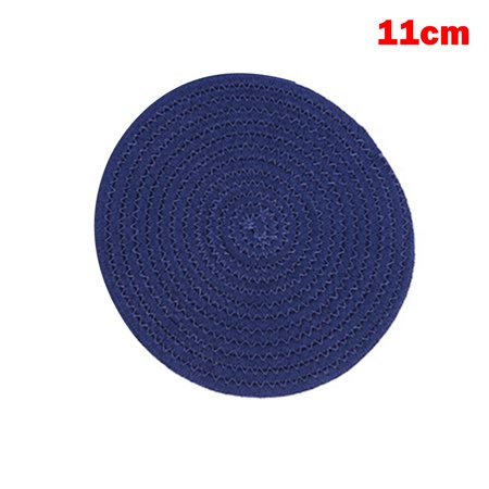 

Pinshui Round Cotton Linen Cup Coaster Heat Resistant Dining Table Plate Mat for Home Protects Table from Burnt out New