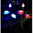 thumbnail image 3 of LINLIN Solar Flower Lights Outdoor Garden, 2 Pack Solar Garden Stake Lamps Solar Lotus Flower Lamp Waterproof Decorative Lights for Lawm, 3 of 7