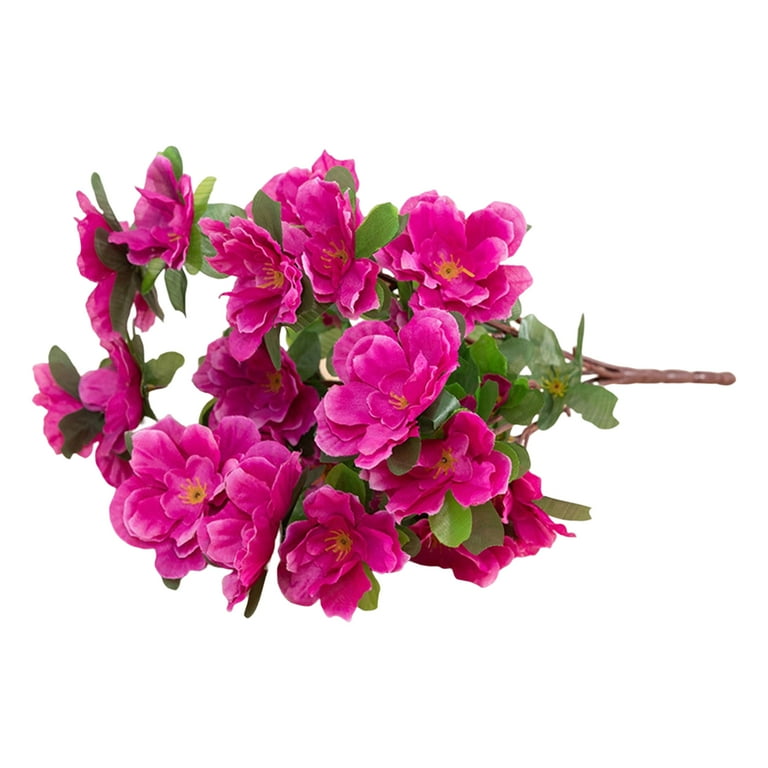 Artificial Flowers Fake Silk Multicolor Rhododendron Flower Head for DIY Wedding Bouquets Centerpieces Arrangements for Home Garden Party Decoration -