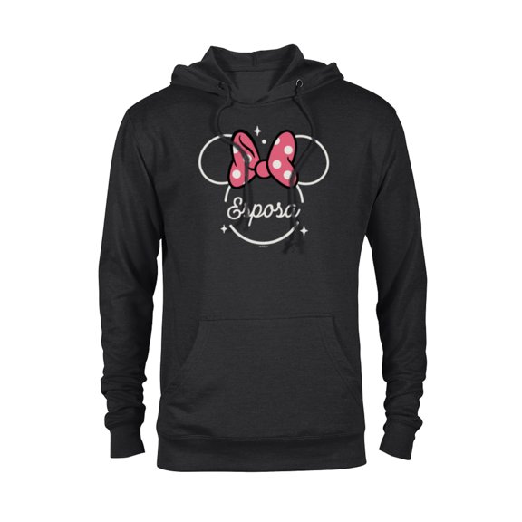 Disney Minnie Mouse Esposa Head Icon Magic Family Spanish- Pullover Hoodie for Adults - Customized-Black